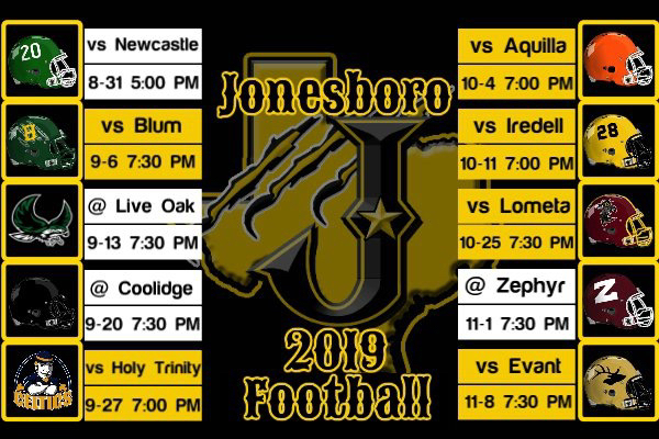 2019 Varsity Football Schedule 